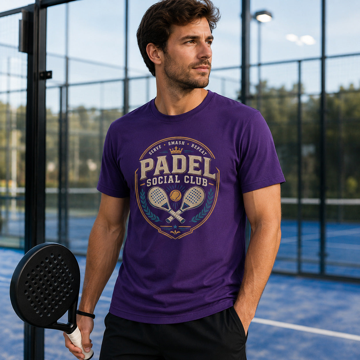 Galaxy Tees Padel Social Club T-Shirt, Vintage Racket Sport Tee