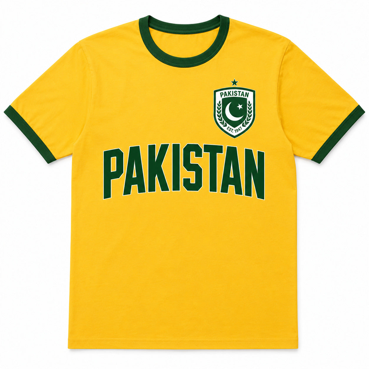 Pakistan Country Ringer T-Shirt, Retro Supporter Gift Tee