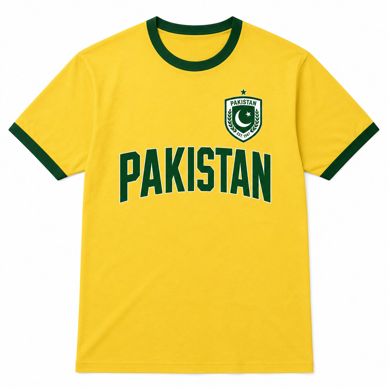 Pakistan Country Ringer T-Shirt, Retro Supporter Gift Tee