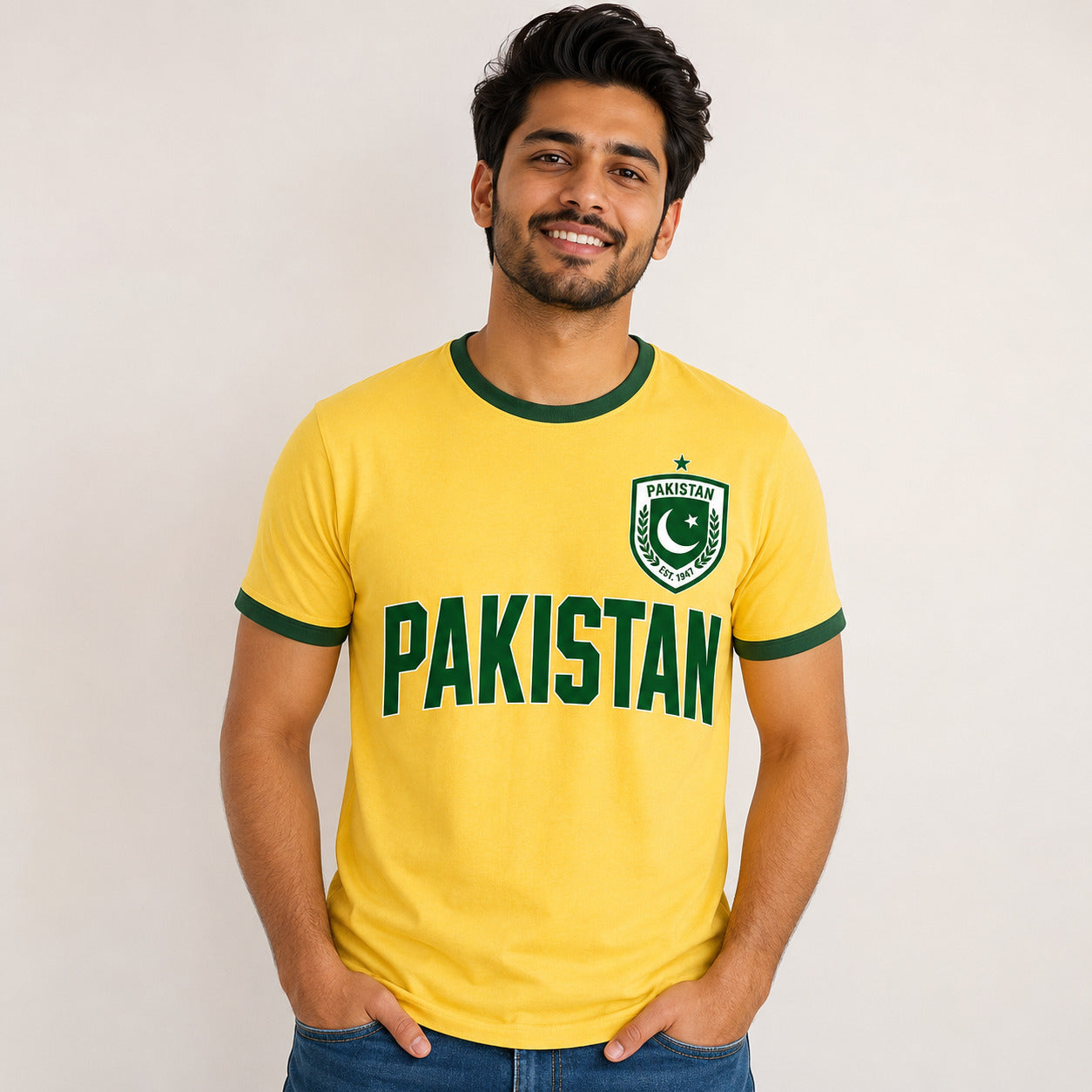 Pakistan Country Ringer T-Shirt, Retro Supporter Gift Tee
