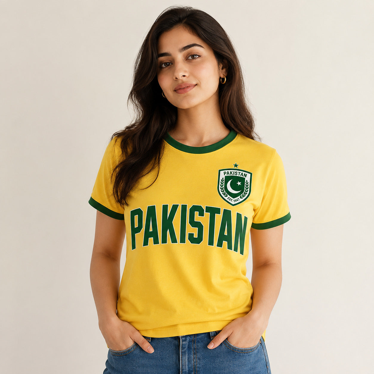 Pakistan Country Ringer T-Shirt, Retro Supporter Gift Tee