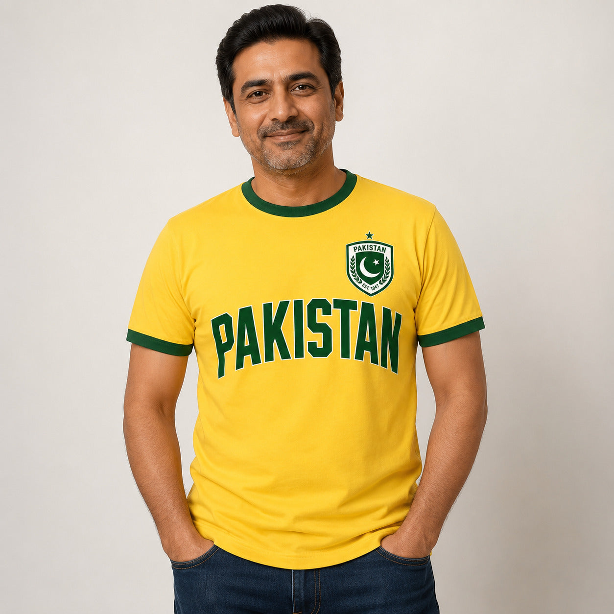 Pakistan Country Ringer T-Shirt, Retro Supporter Gift Tee