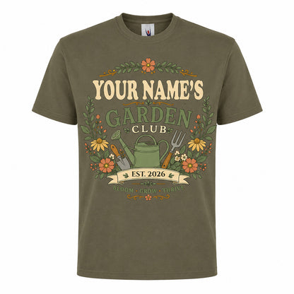 Personalised Garden Club T-Shirt - Name & Year