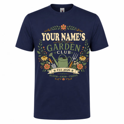 Personalised Garden Club T-Shirt - Name & Year