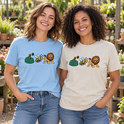 Hose Bee Lion T-Shirt - Funny Visual Pun Rebus Graphic Tee