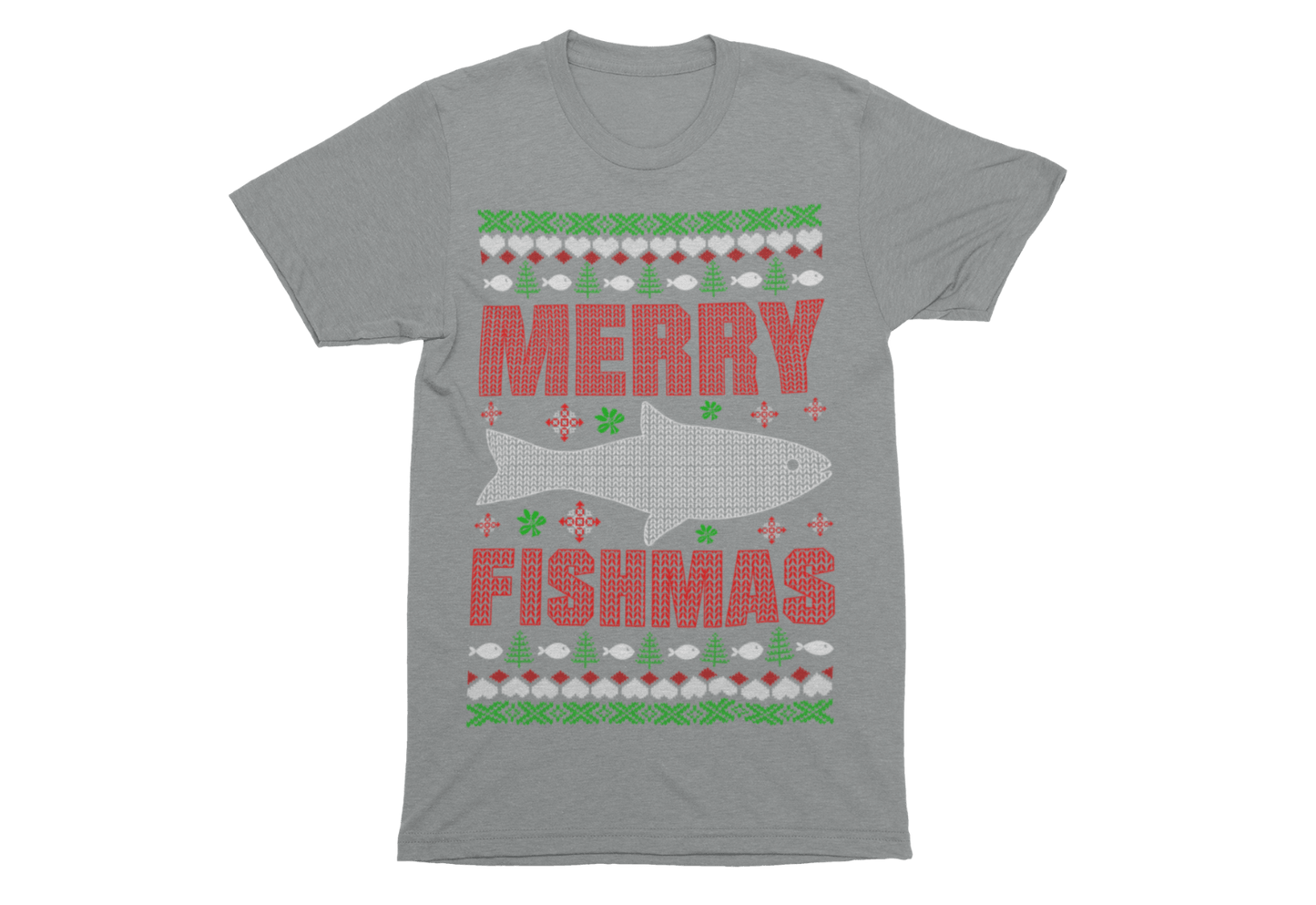 Christmas Fishing T Shirt Merry Fishmas Xmas Jumper Style Gift For FisGalaxy Tees