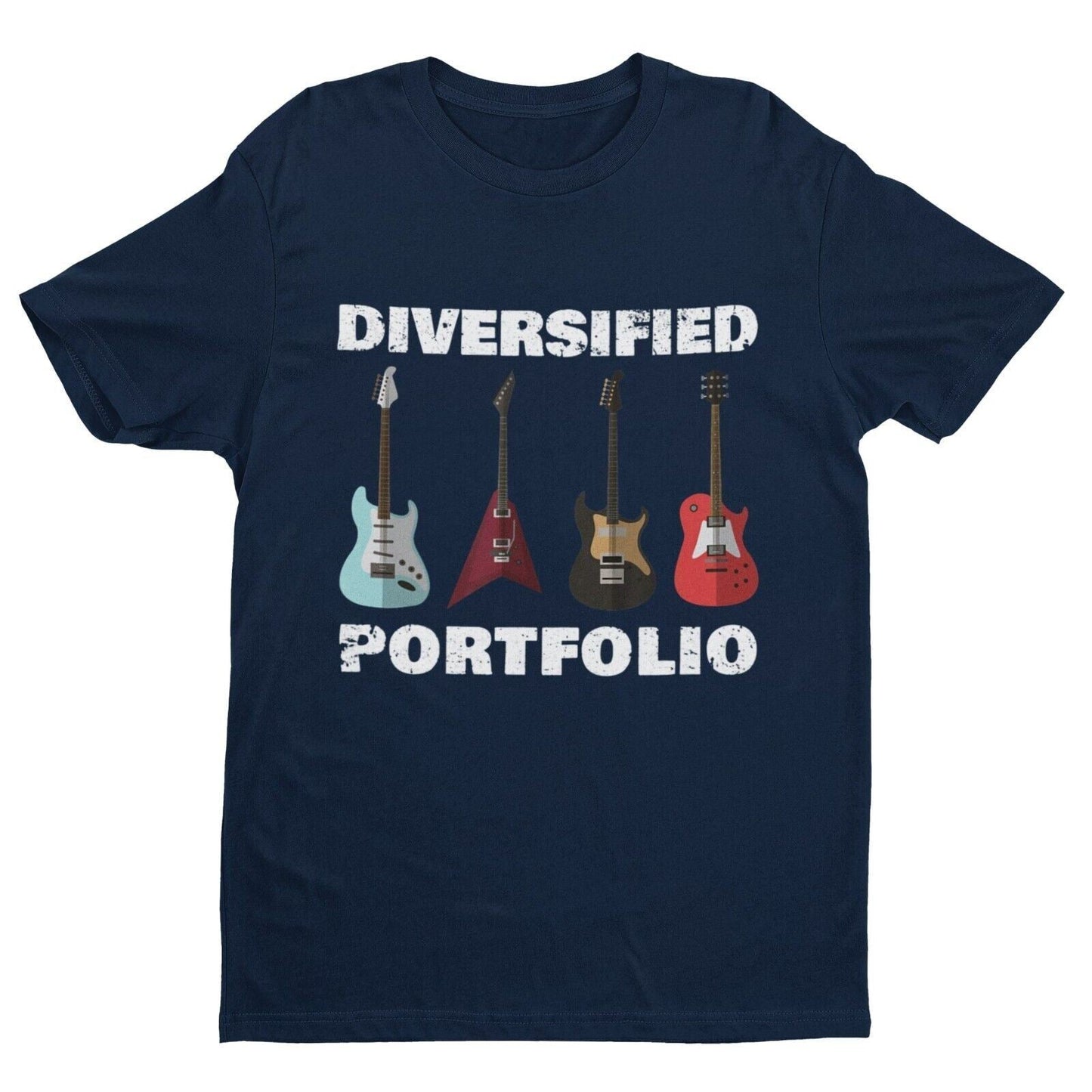 DIVERSIFIED PORTFOLIO Funny Guitar T Shirt Guitarist Gift Idea GuitarsGalaxy Tees