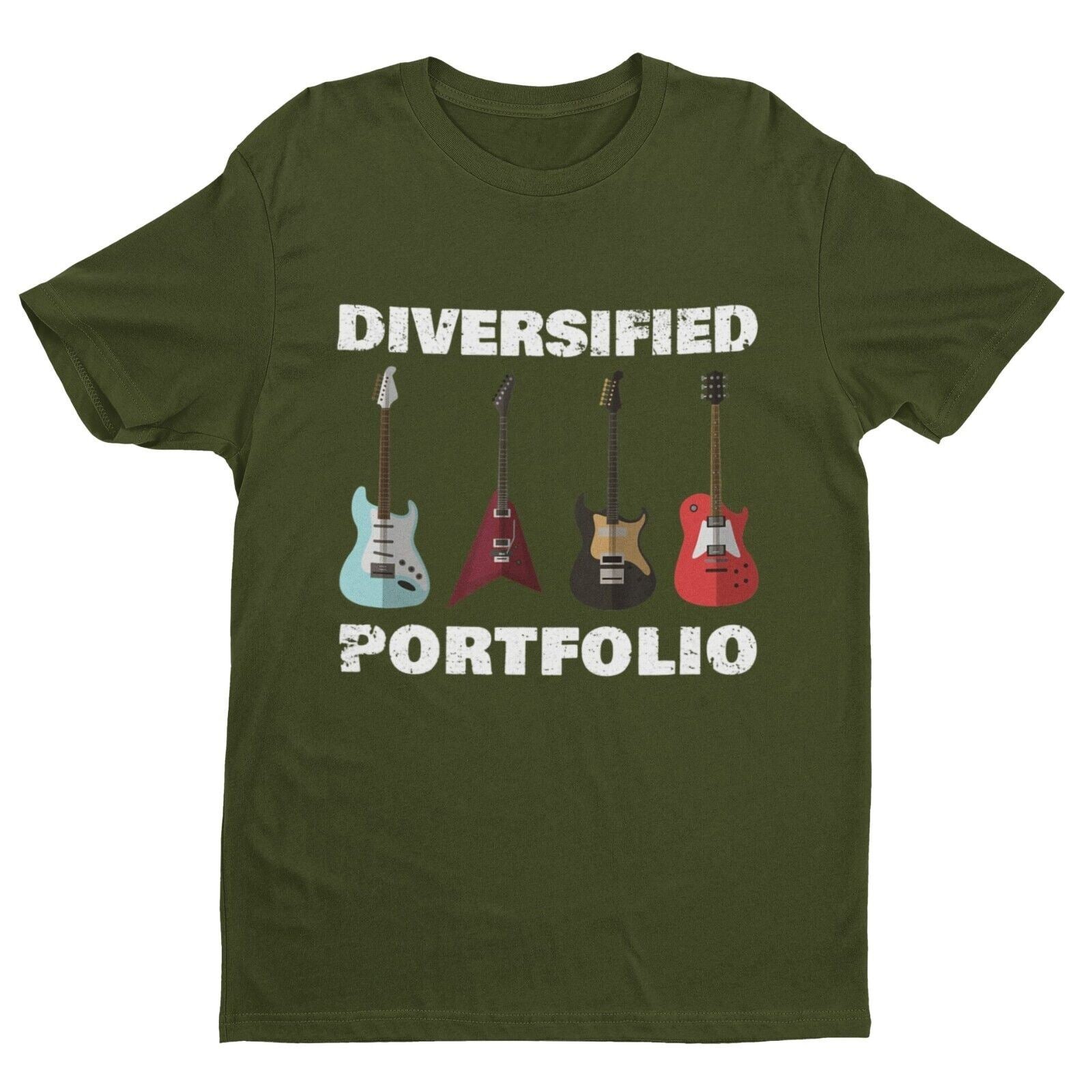 DIVERSIFIED PORTFOLIO Funny Guitar T Shirt Guitarist Gift Idea GuitarsGalaxy Tees