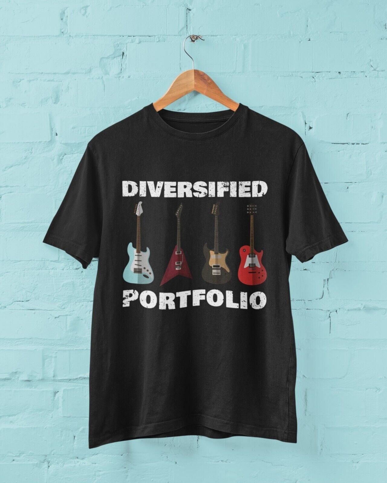 DIVERSIFIED PORTFOLIO Funny Guitar T Shirt Guitarist Gift Idea GuitarsGalaxy Tees