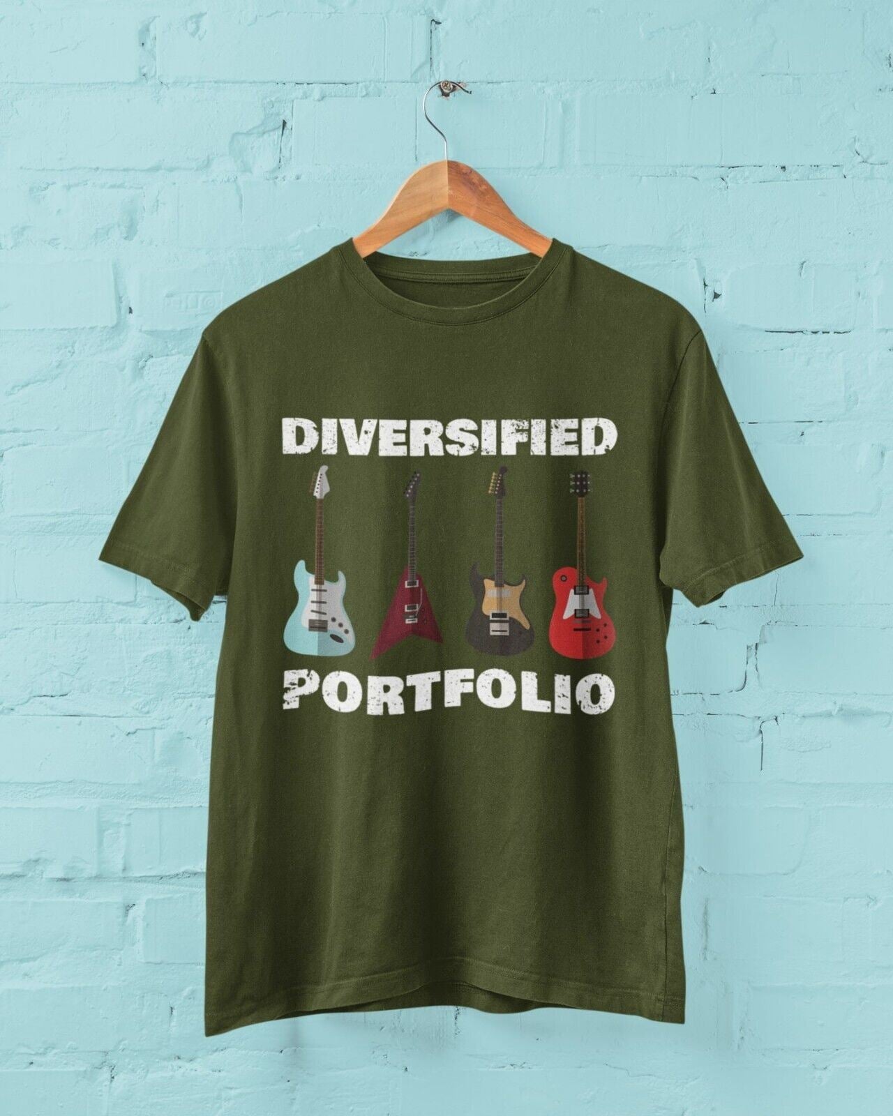 DIVERSIFIED PORTFOLIO Funny Guitar T Shirt Guitarist Gift Idea GuitarsGalaxy Tees