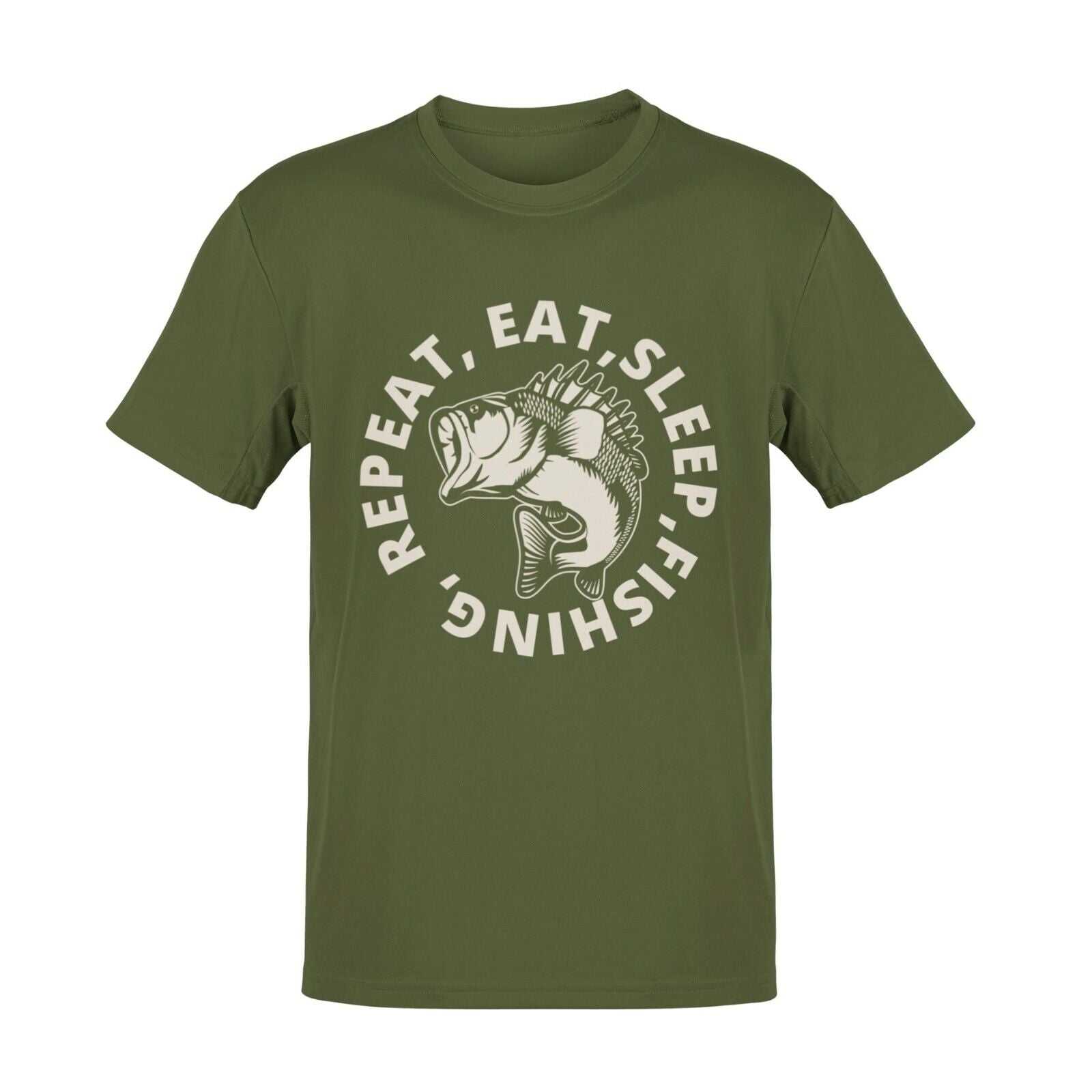 EAT SLEEP FISHING REPEAT Funny Fishrtman T Shirt Dad Grandad Gift IdeaGalaxy Tees