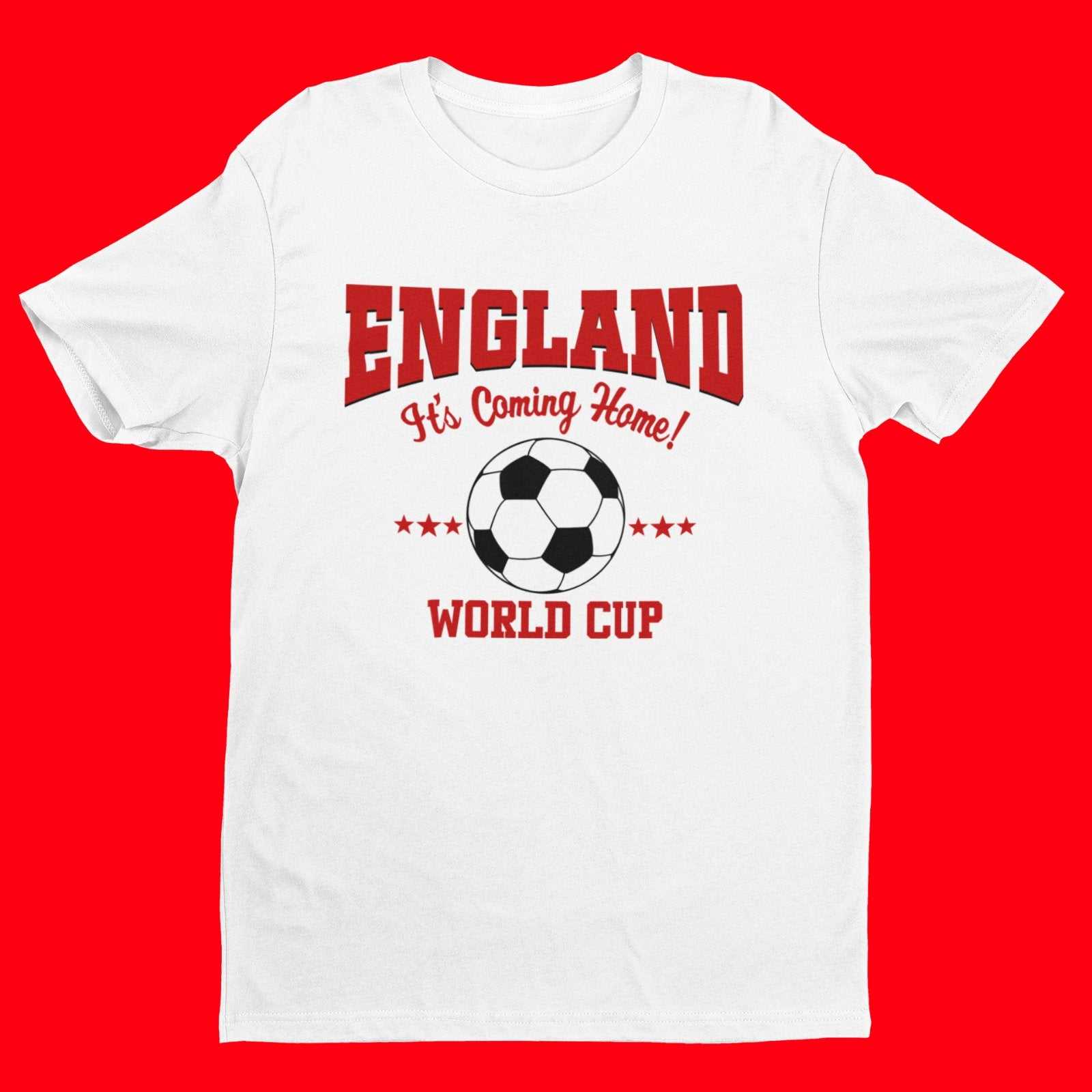 ENGLAND Football World Cup T Shirt It's Coming Home Supporter Fan Win Galaxy Tees