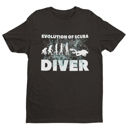 EVOLUTION OF A SCUBA DIVER T Shirt Gift For Diver Darwin Ape To Man EvGalaxy Tees