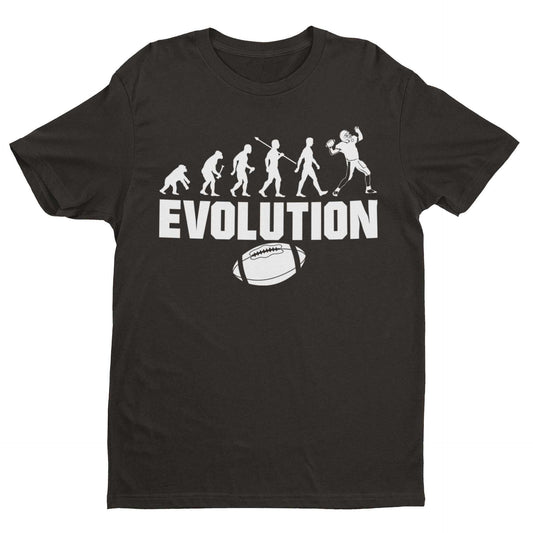 EVOLUTION OF AMERICAN FOOTBALL Funny T Shirt Gridiron Fan Touchdown GiGalaxy Tees