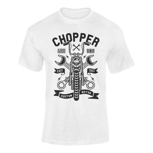 East Coast Custom Choppers Biker T Shirt Motorcycle Skull Classic MotoGalaxy Tees