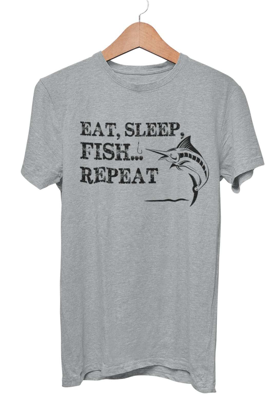 Eat Sleep Fish Repeat Fishing T Shirt Funny Gift Fisherman Angler Dad Galaxy Tees