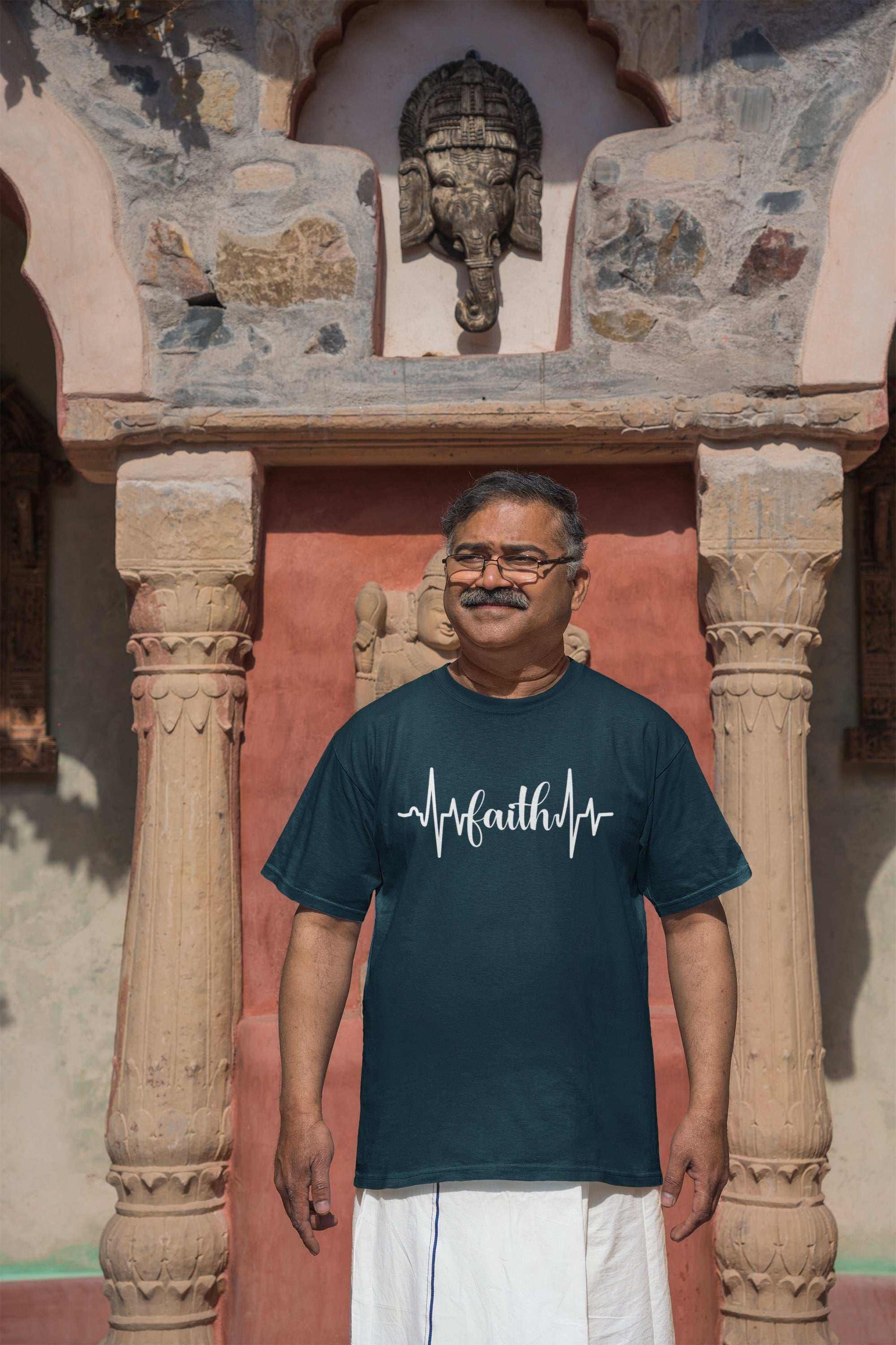 Faith Heartbeat Christian T-Shirt Inspirational Gift for Believers WitGalaxy Tees