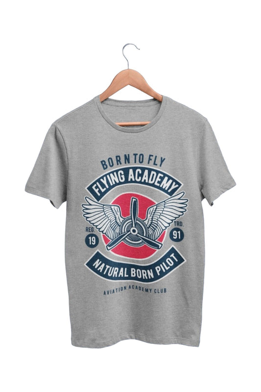 Flying Academy Born To Fly Natural Born Pilot T Shirt Aviation Plane EGalaxy Tees