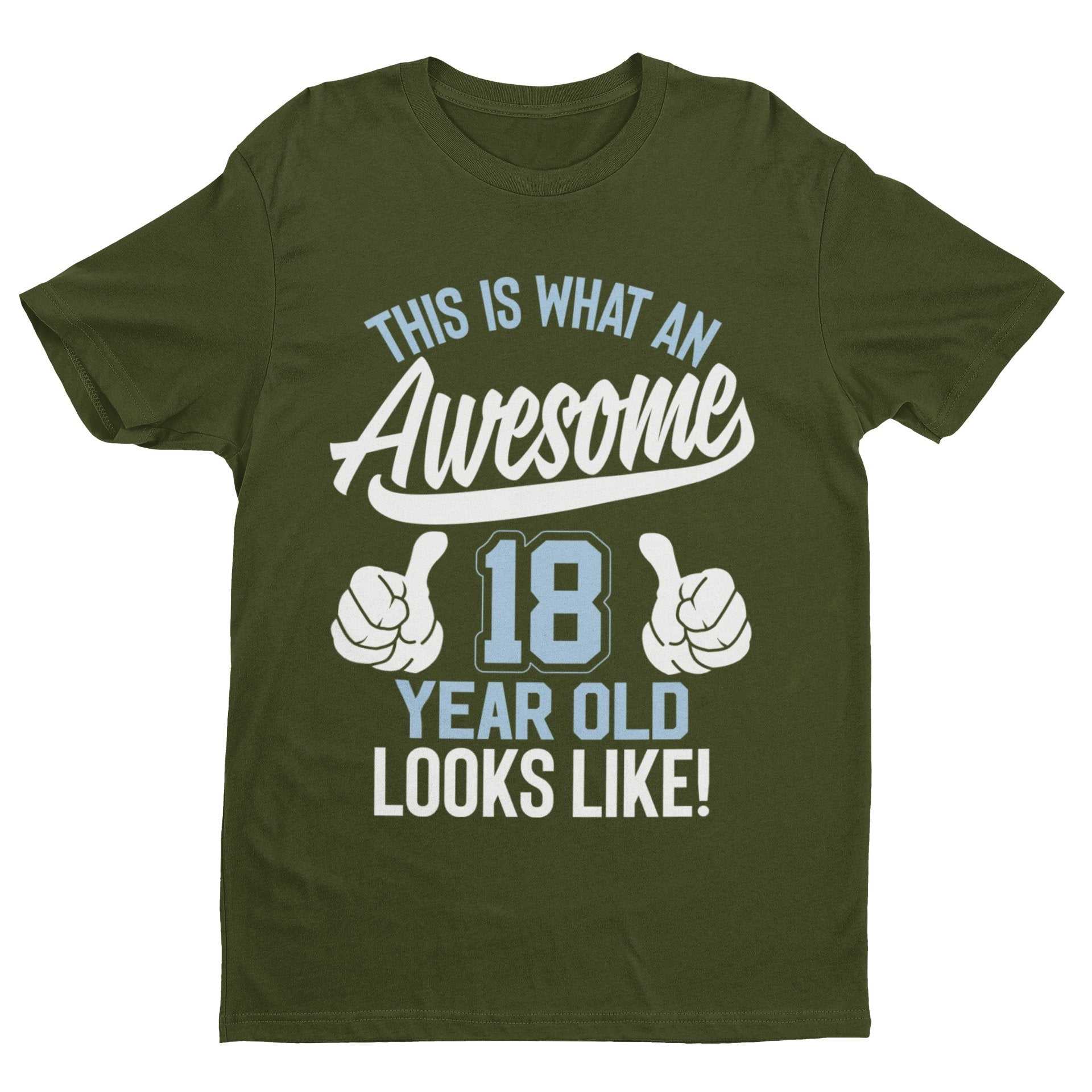 Funny 18th Birthday T Shirt This Is What An Awesome 18 Year Old Looks Galaxy Tees