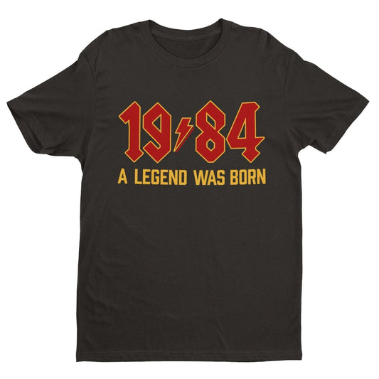 Funny 40th Birthday in 2024 T Shirt 1984 A Legend Was Born Rock Font GGalaxy Tees