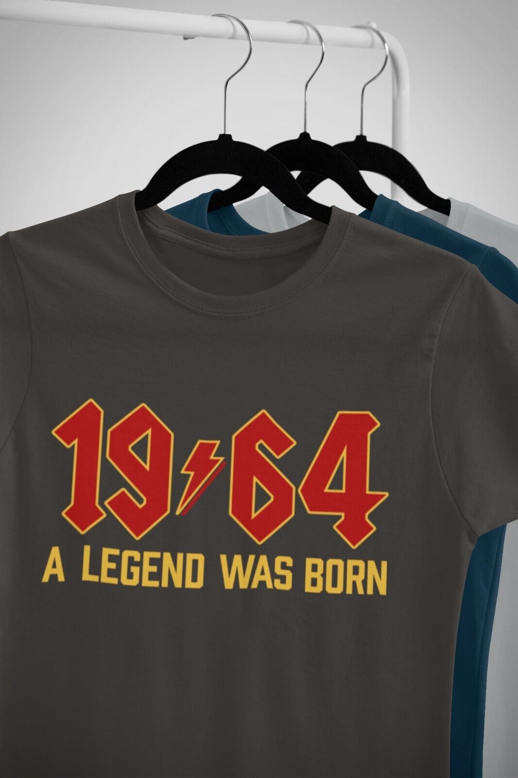 Funny 60th Birthday in 2024 T Shirt 1964 A Legend Was Born Rock Font GGalaxy Tees