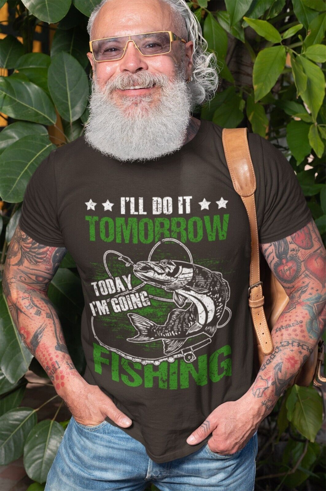 Funny Angling T Shirt I'll DO IT TOMORROW TODAY I'M GOING FISHING FishGalaxy Tees