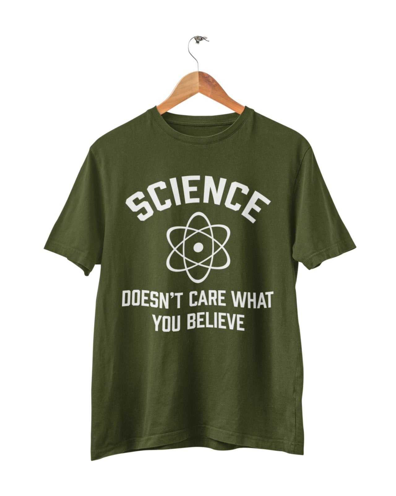 Funny Atheist T Shirt Science Doesn't Care What You Believe Atheism GiGalaxy Tees