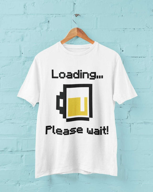 Funny BEER LOADING T Shirt Pixel Design Beer Pouring Barman Gamer GiftGalaxy Tees