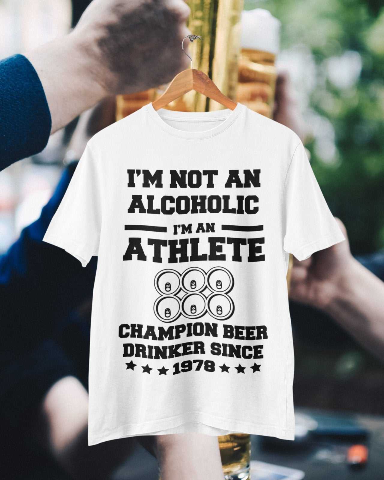 Funny Champion Beer Drinker Since 1978 T Shirt Beer Athlete Drinkers JGalaxy Tees