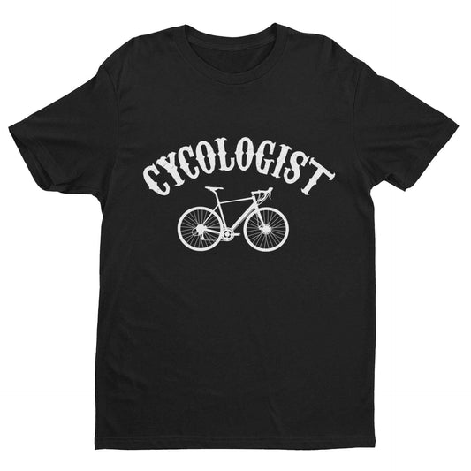 Funny Cycling T Shirt CYCOLOGIST Parody Gift For Cyclist Bike Dad CyclGalaxy Tees