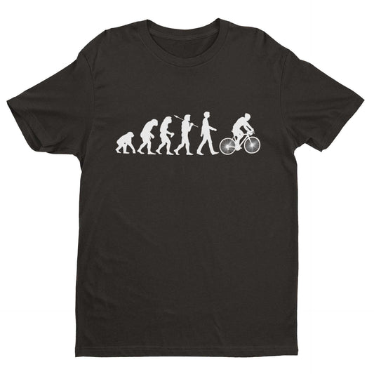 Funny Cycling T Shirt Evolution Of Cycling Ape To Man Darwin Design CyGalaxy Tees