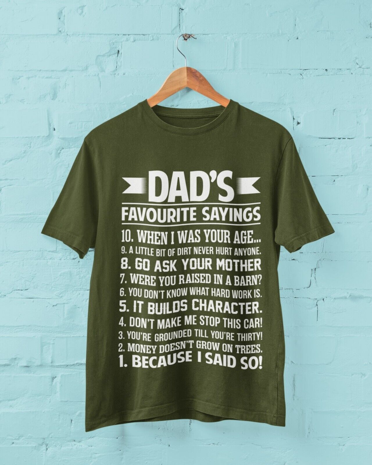 Funny DAD'S FAVOURITE SAYINGS T Shirt Dad Fathers Day Gift Grandad JokGalaxy Tees