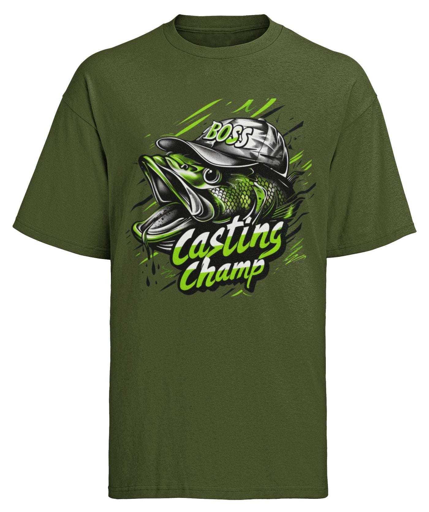 Funny Fishing T Shirt Casting Champ Novelty Anglers Gift Idea Dad GranGalaxy Tees