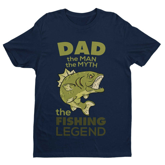 Funny Fishing T Shirt Dad The Man The Myth The Fishing Legend FishermaGalaxy Tees