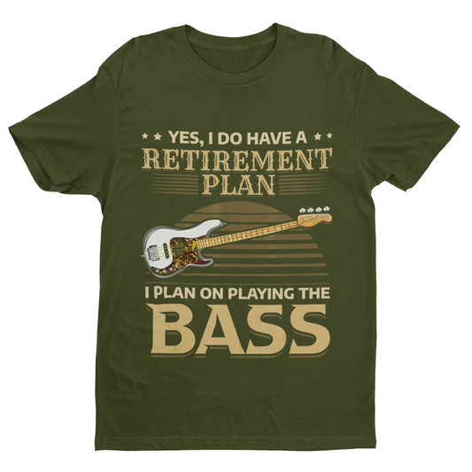 Funny Guitar T Shirt I Do Have A Retirement Plan I Plan On Playing TheGalaxy Tees