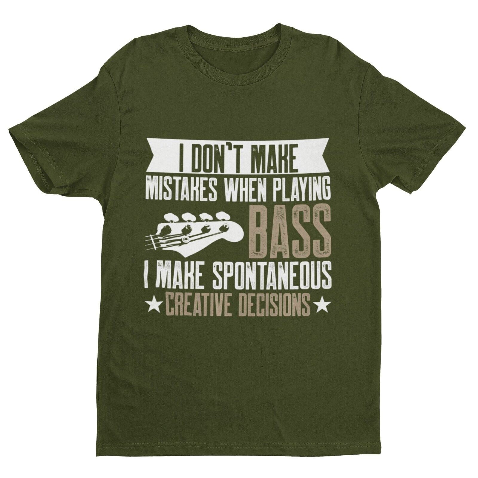 Funny Guitar T Shirt  I Don't Make Mistakes When Playing Bass Joke NovGalaxy Tees