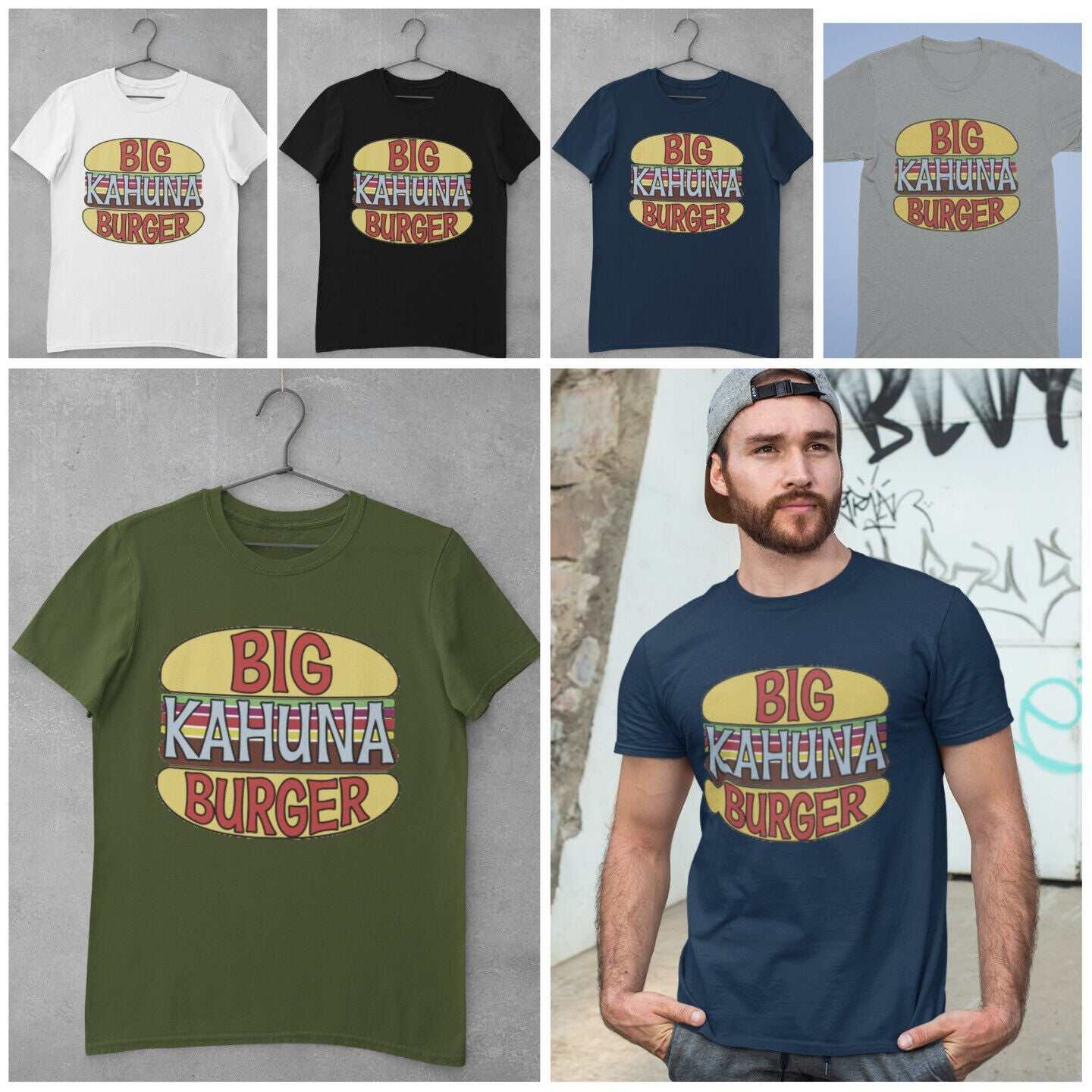 Funny Retro Movie T Shirt Big Kahuna Burger Dogs Resevoir Cult Film GaGalaxy Tees