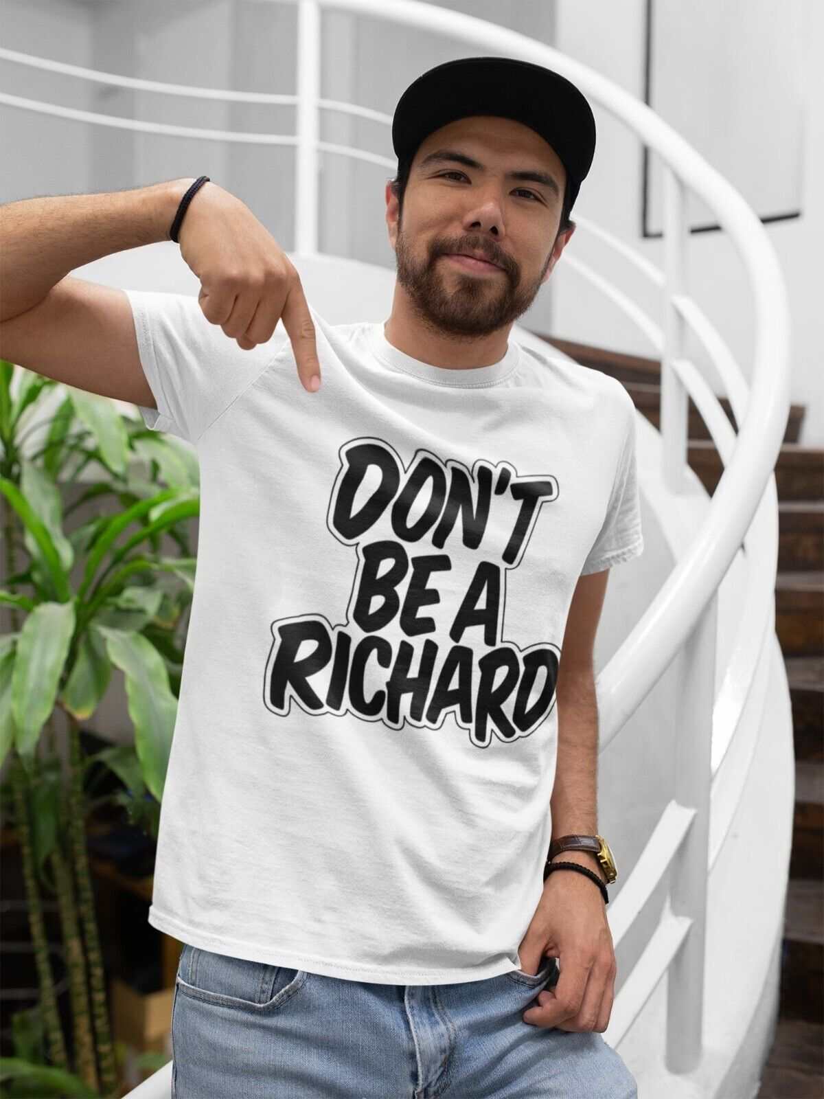 Funny Rude T Shirt DON'T BE A RICHARD novelty Dick Joke Slagging Gift Galaxy Tees