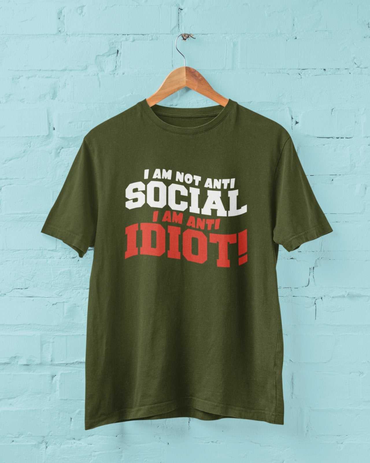 Funny Sarcastic Joke T Shirt I Am Not Anti Social I Am Anti Idiot IntrGalaxy Tees