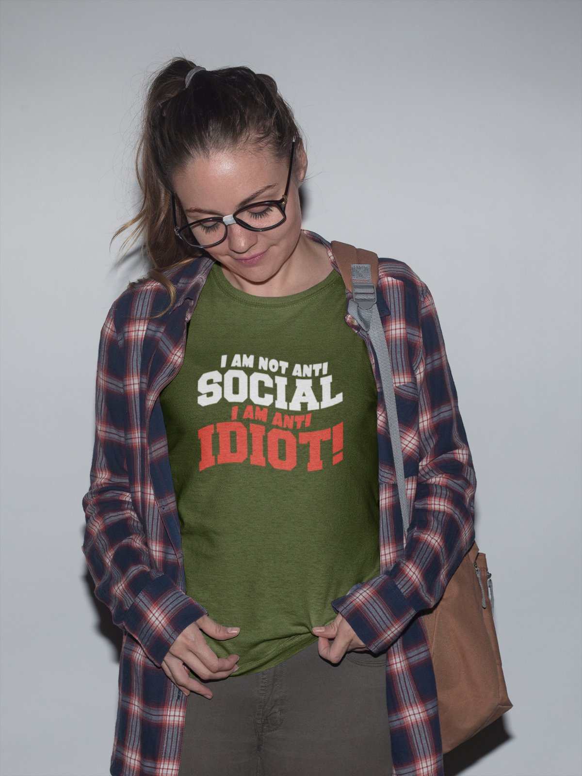 Funny Sarcastic Joke T Shirt I Am Not Anti Social I Am Anti Idiot IntrGalaxy Tees