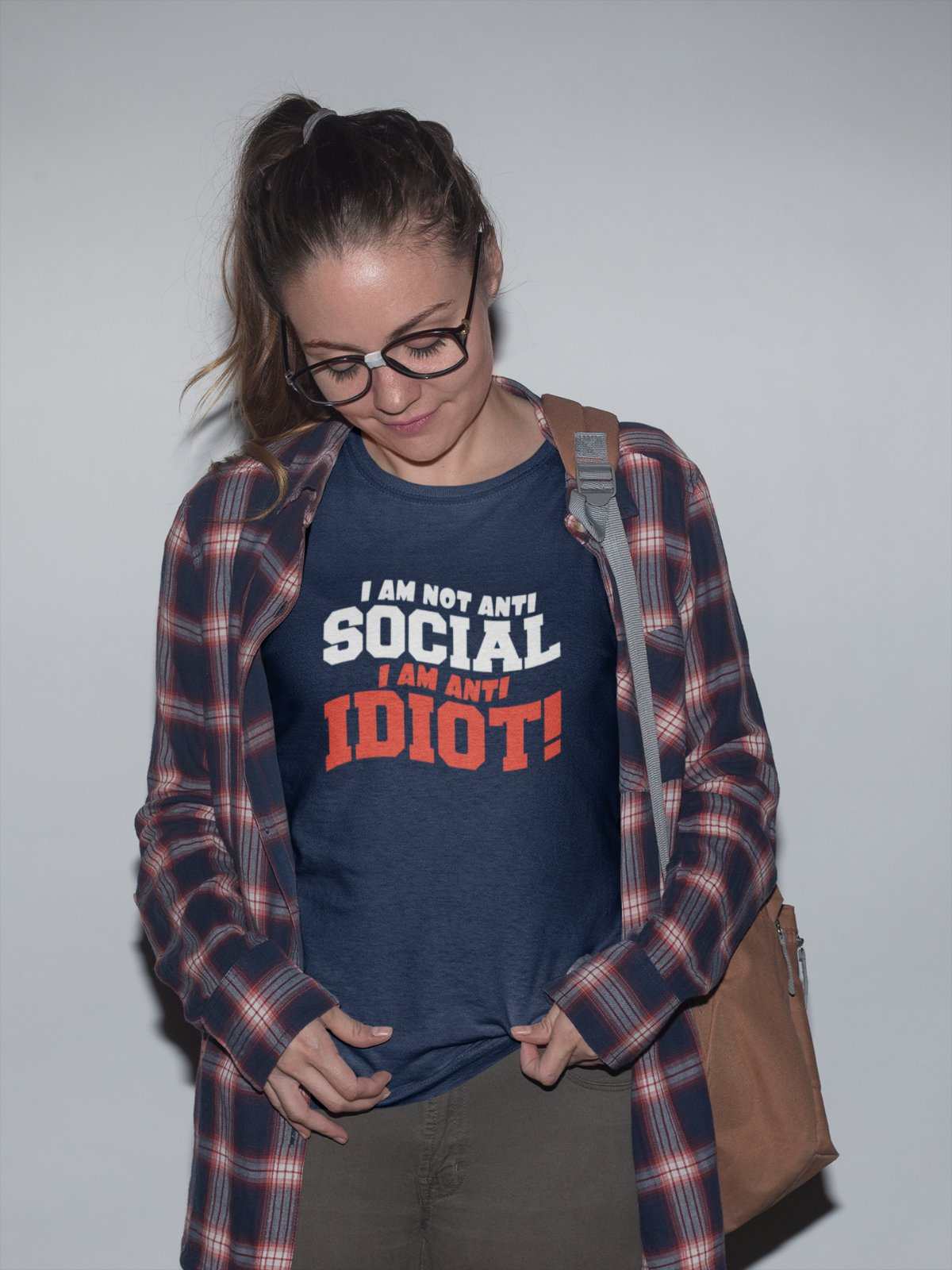 Funny Sarcastic Joke T Shirt I Am Not Anti Social I Am Anti Idiot IntrGalaxy Tees