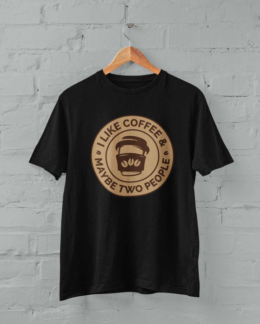 Funny Sarcastic T Shirt I Like Coffee And Maybe Two People Introvert AGalaxy Tees