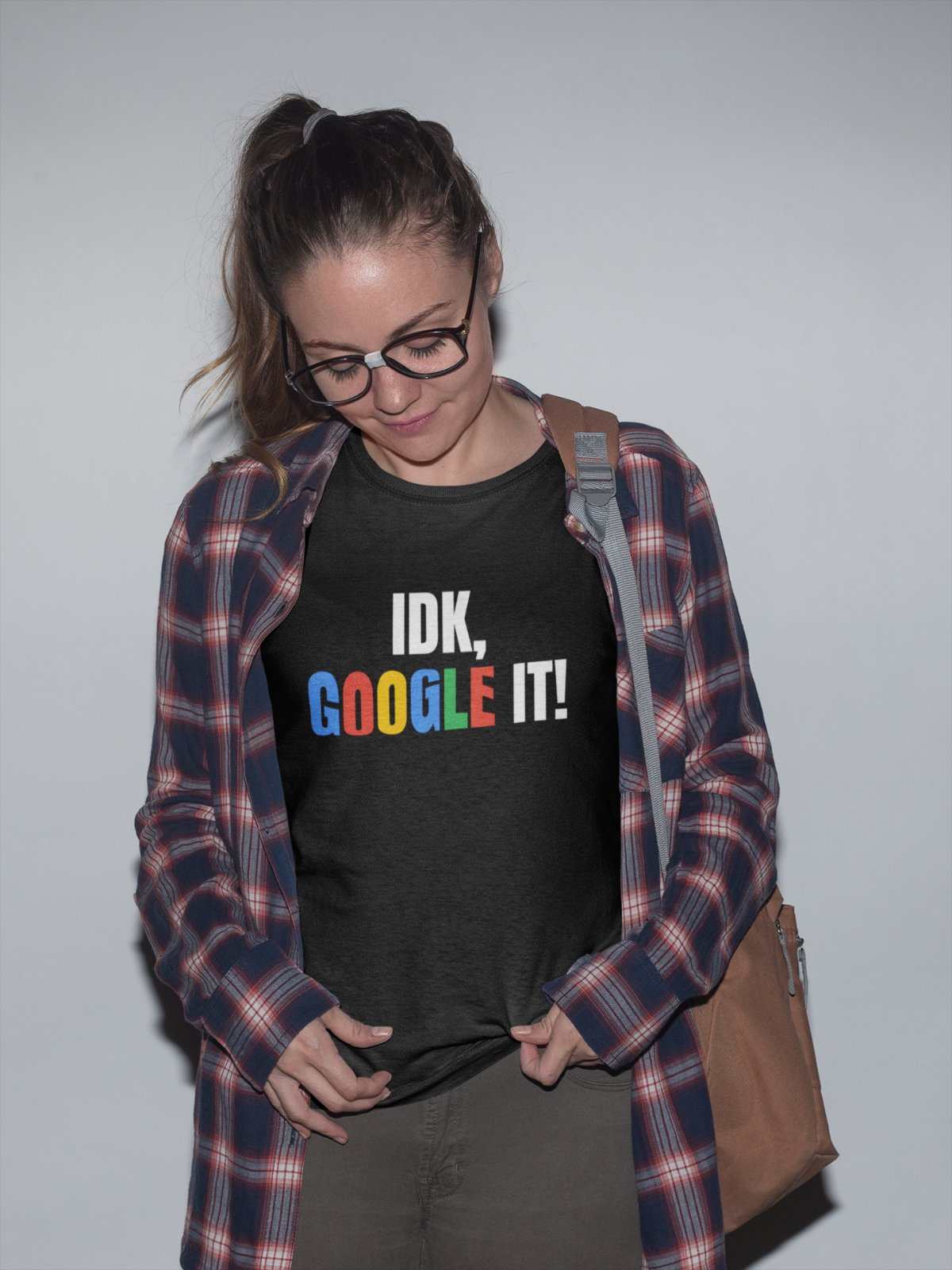 Funny Sarcastic T Shirt IDK Google It I Don't Know Stupid Questions JoGalaxy Tees