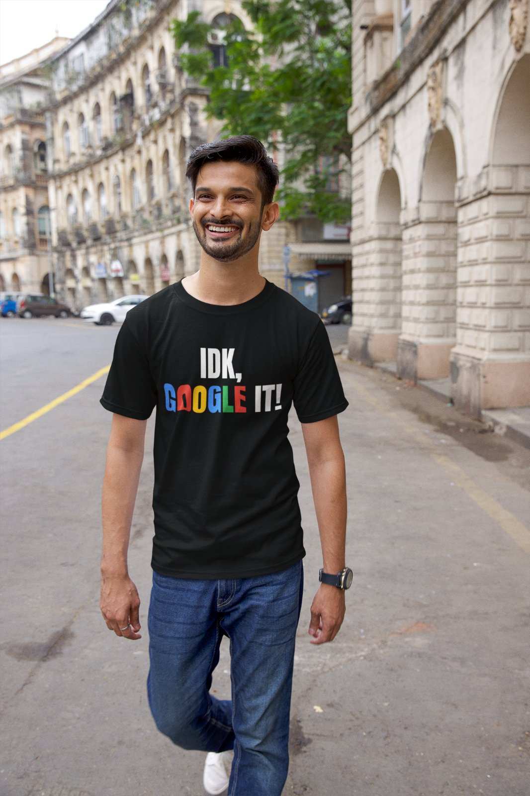 Funny Sarcastic T Shirt IDK Google It I Don't Know Stupid Questions JoGalaxy Tees