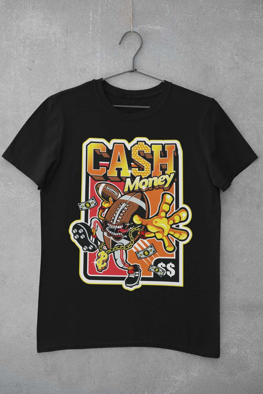 Funny T Shirt Cash Money American Football Overpaid Athletes Gridiron Galaxy Tees