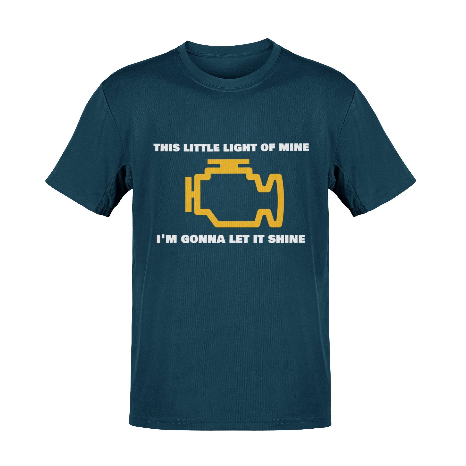 Funny T Shirt Engine Warning Light This Little Light Of Mine Car Joke Galaxy Tees