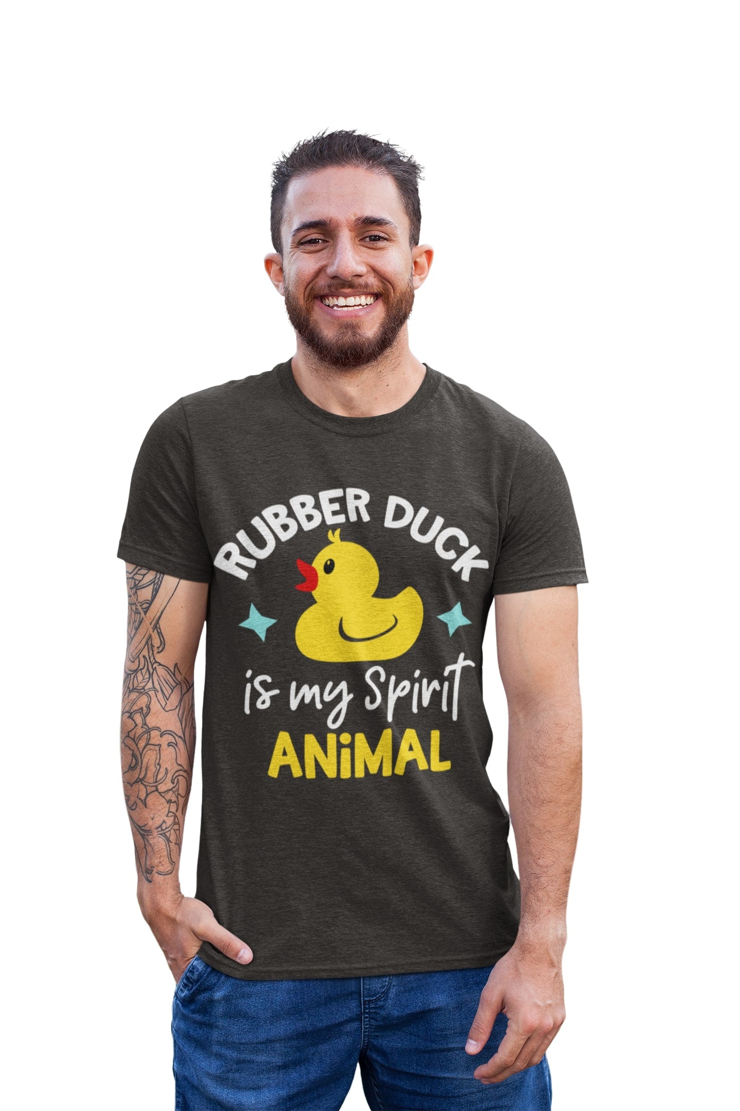 Funny T Shirt Rubber Duck Is My Spirit Animal Immature Childish NoveltGalaxy Tees