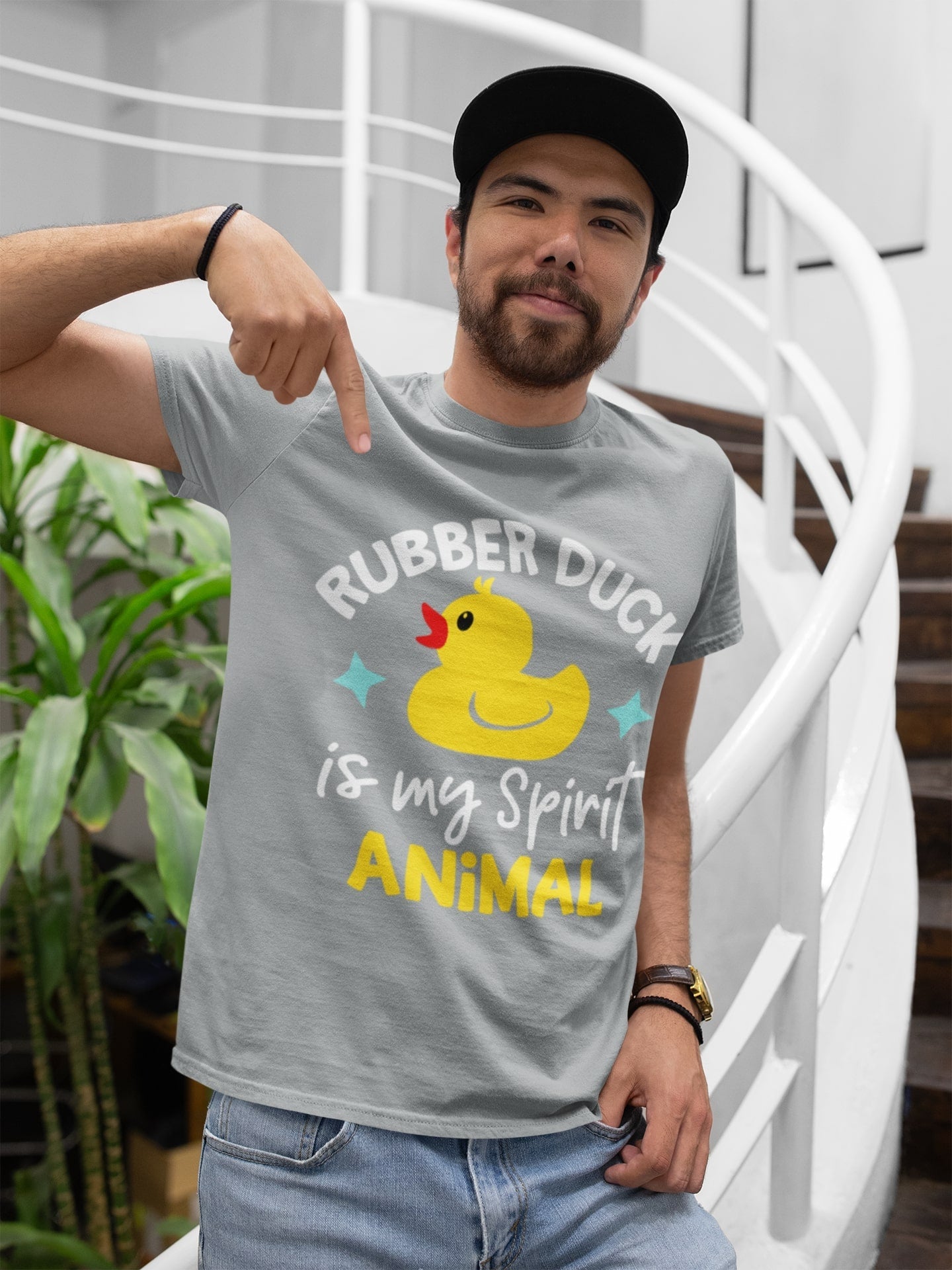 Funny T Shirt Rubber Duck Is My Spirit Animal Immature Childish NoveltGalaxy Tees