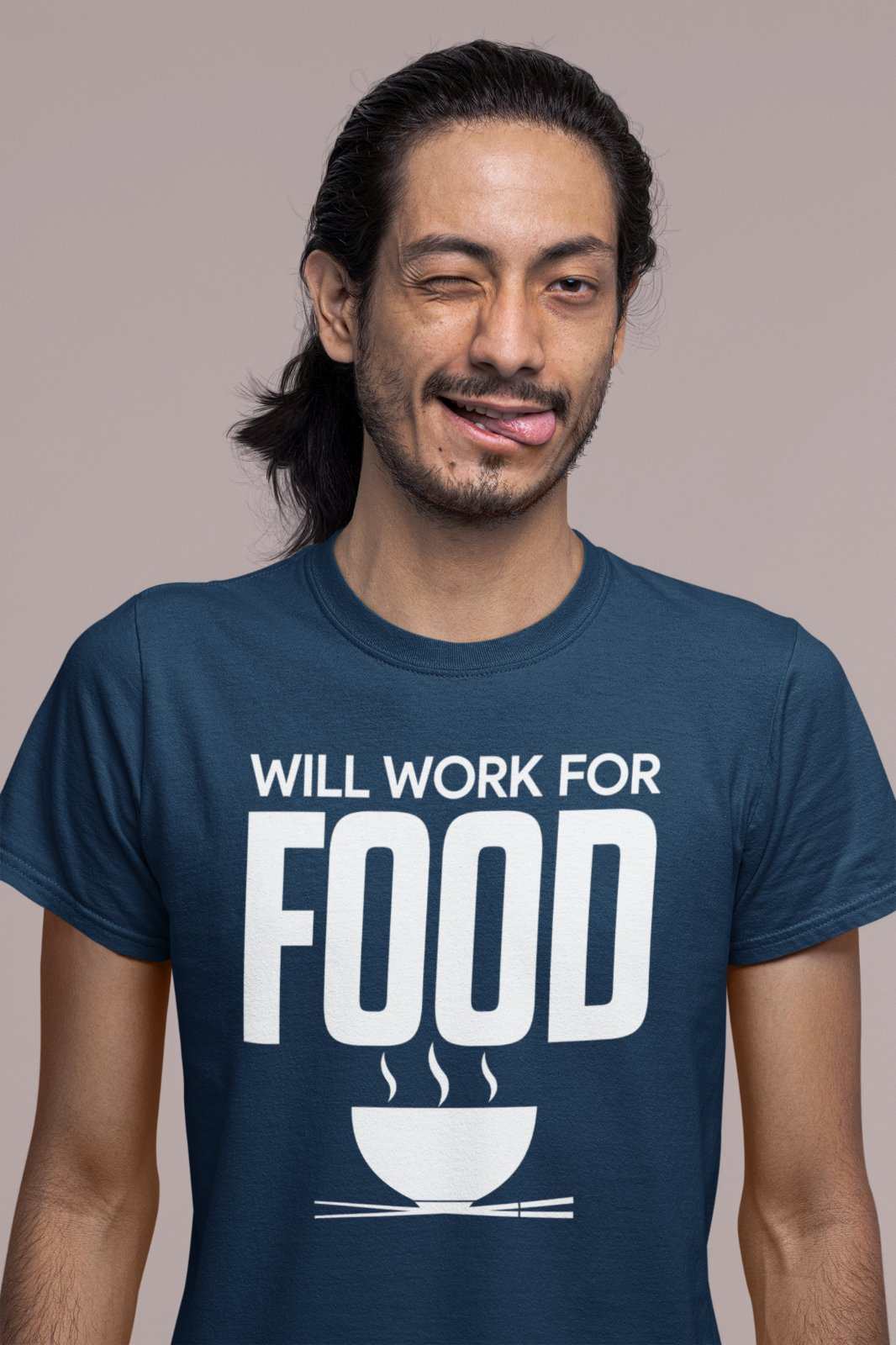 Funny T Shirt Will Work For Food Novelty Joke Top Greedy Dad Brother GGalaxy Tees