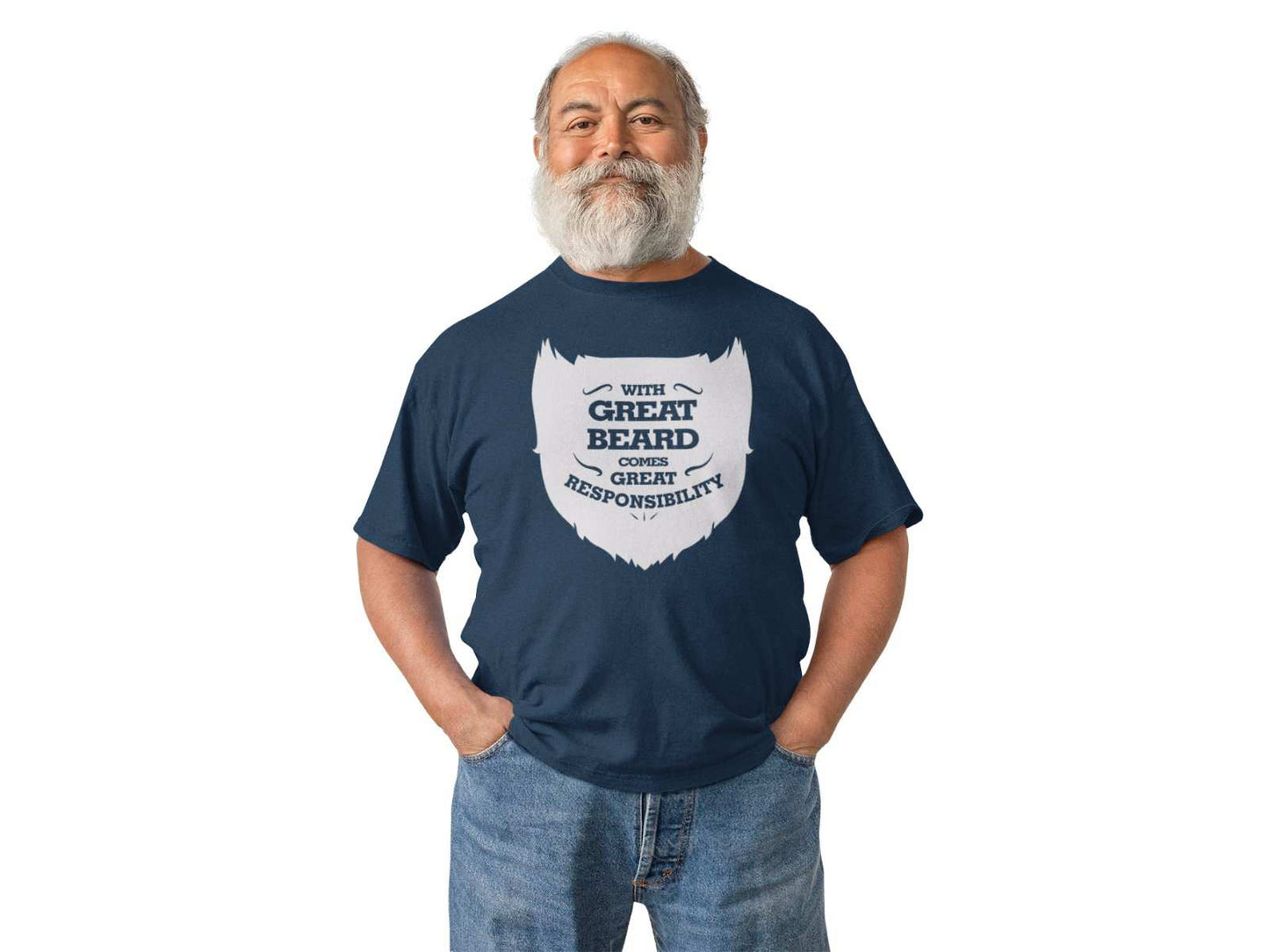 Funny T Shirt With Great Beard Comes Great Responsibility Beards SuperGalaxy Tees